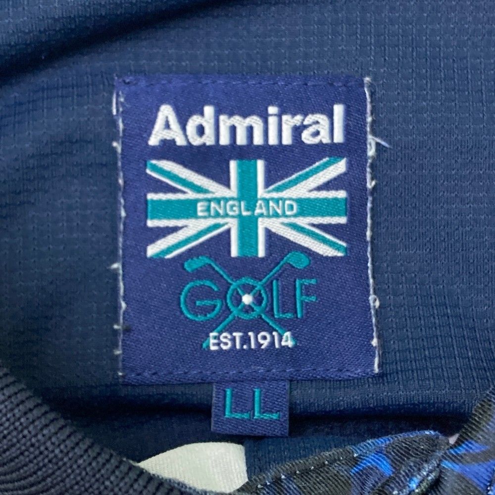 サイズ：LL ADMIRAL アドミラル  半袖ポロシャツ  ブラック系 [240101386219] ゴルフウェア メンズ ストスト サイズ：LL ADMIRAL アドミラル 半袖ポロシャツ ブラック系
