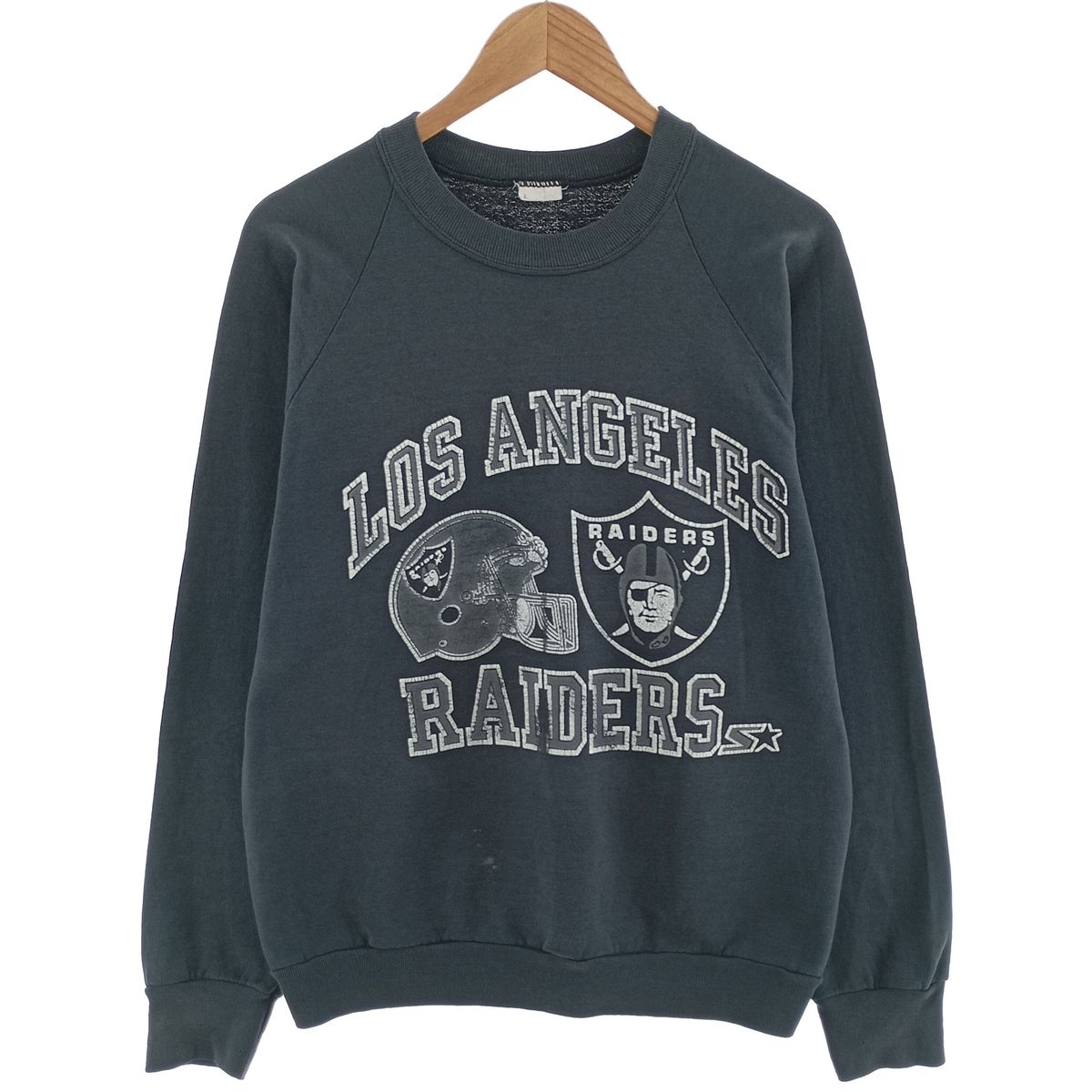 古着 NFL LOS ANGELES RAIDERS ロサンゼルスレイダーズ プリントスウェットシャツ トレーナー USA製 メンズL相当/eaa403757