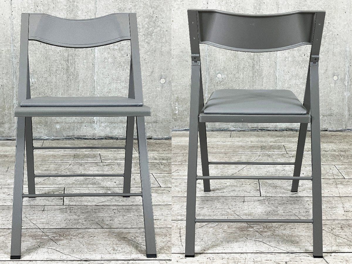 arrmet アーメット Pocket ポケットチェア フォールディングチェア 折り畳みチェア シートパッド付 グレー