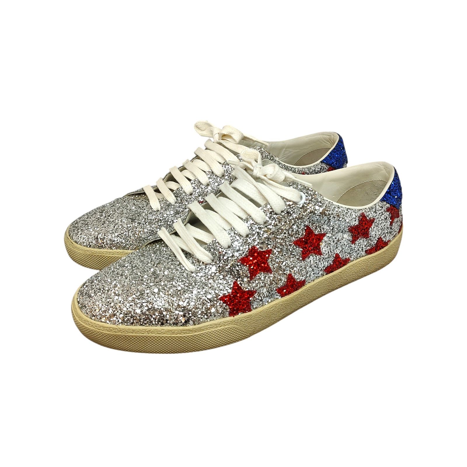 SAINT LAURENT サンローラン ラメ グリッター スニーカー DE603411 43 