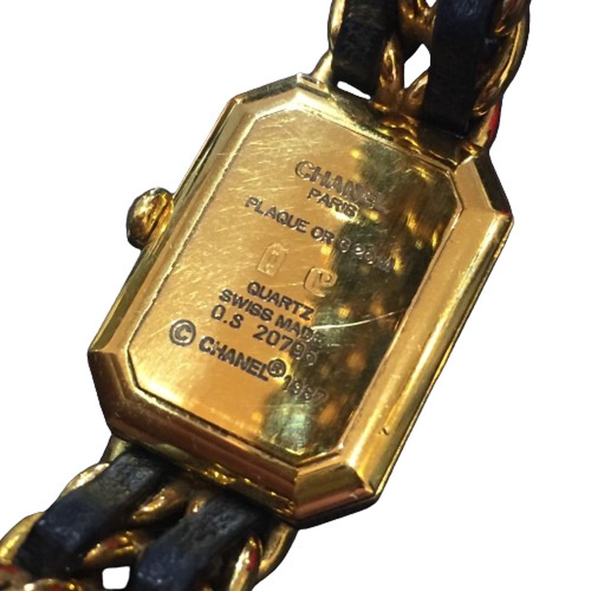 シャネル プルミエール Lサイズ クォーツ ブラック文字盤 Vintage シャネル CHANEL｜プルミエール｜クォーツ・1980年代製