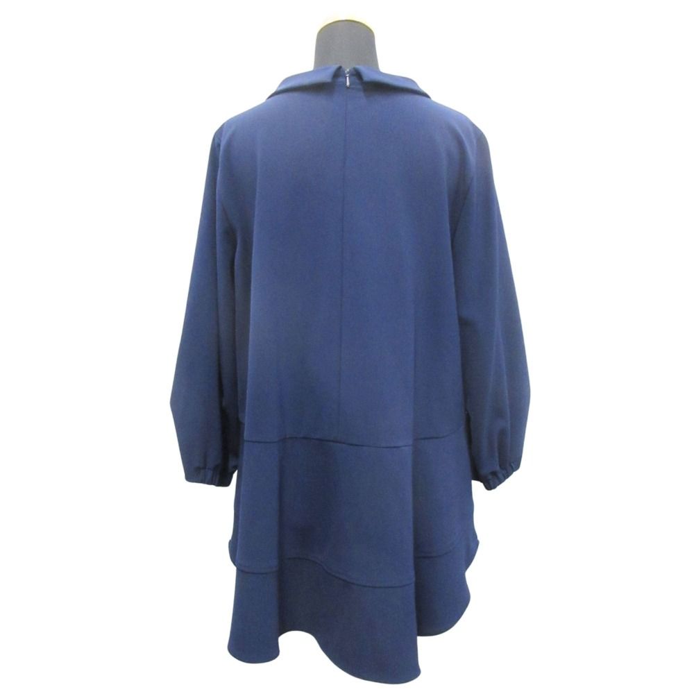 美品 CECICA BLUE セシカブルー フレア チュニック ブラウス カットソー 長袖 丸首 7713-60219 サイズ40 紺 ネイビー レディース 古着 中古 C'est ChiC'a - 美品 CECICA BLUE セシカブルー フレア