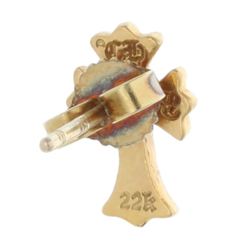 クロムハーツクロスベビーファット パヴェダイヤ ピアス CHクロス