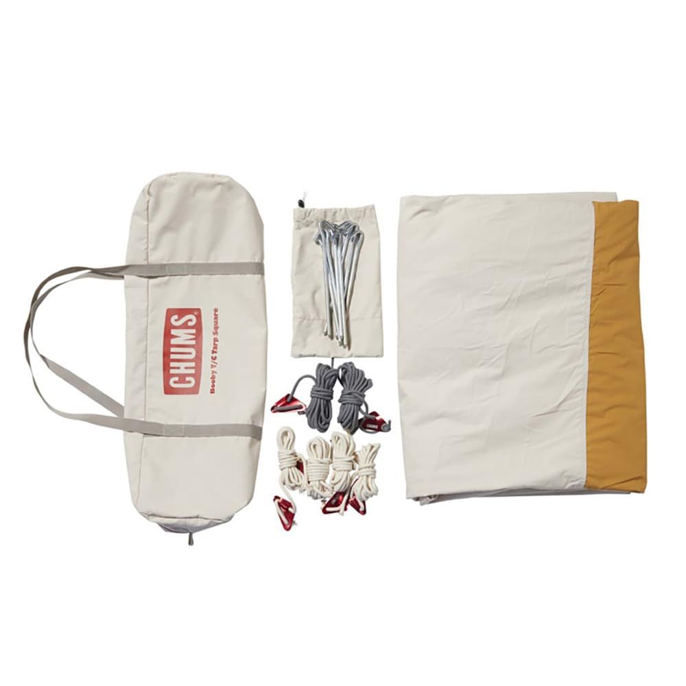 チャムス CHUMS ブービースクエアタープT C アイボリー×黄色 H400×L400cm CH62-1788-0000-00