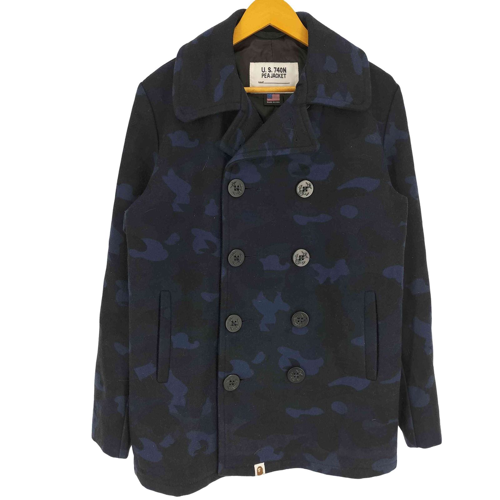 junhashimoto ブラック ウールピーコート junhashimoto ブラック