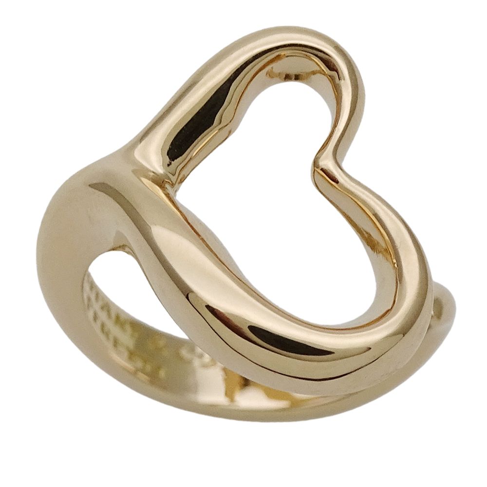 ティファニー TIFFANY-Co. リング レディース ブランド 指輪 750YG エルサペレッティ オープンハート イエローゴールド 約11号 ジュエリー