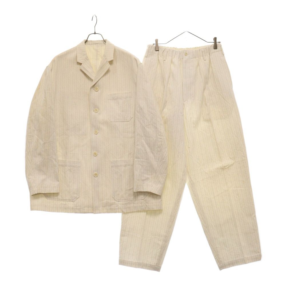 Y's for men (ワイズフォーメン) ストライプ柄 セットアップ カバーオール ジャケット ベージュ MB-J11-007