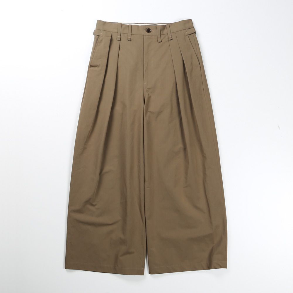 Iroquois/イロコイ】 HIGH COUNT RUBBER CLOTH WIDE CHINOS / 2タック