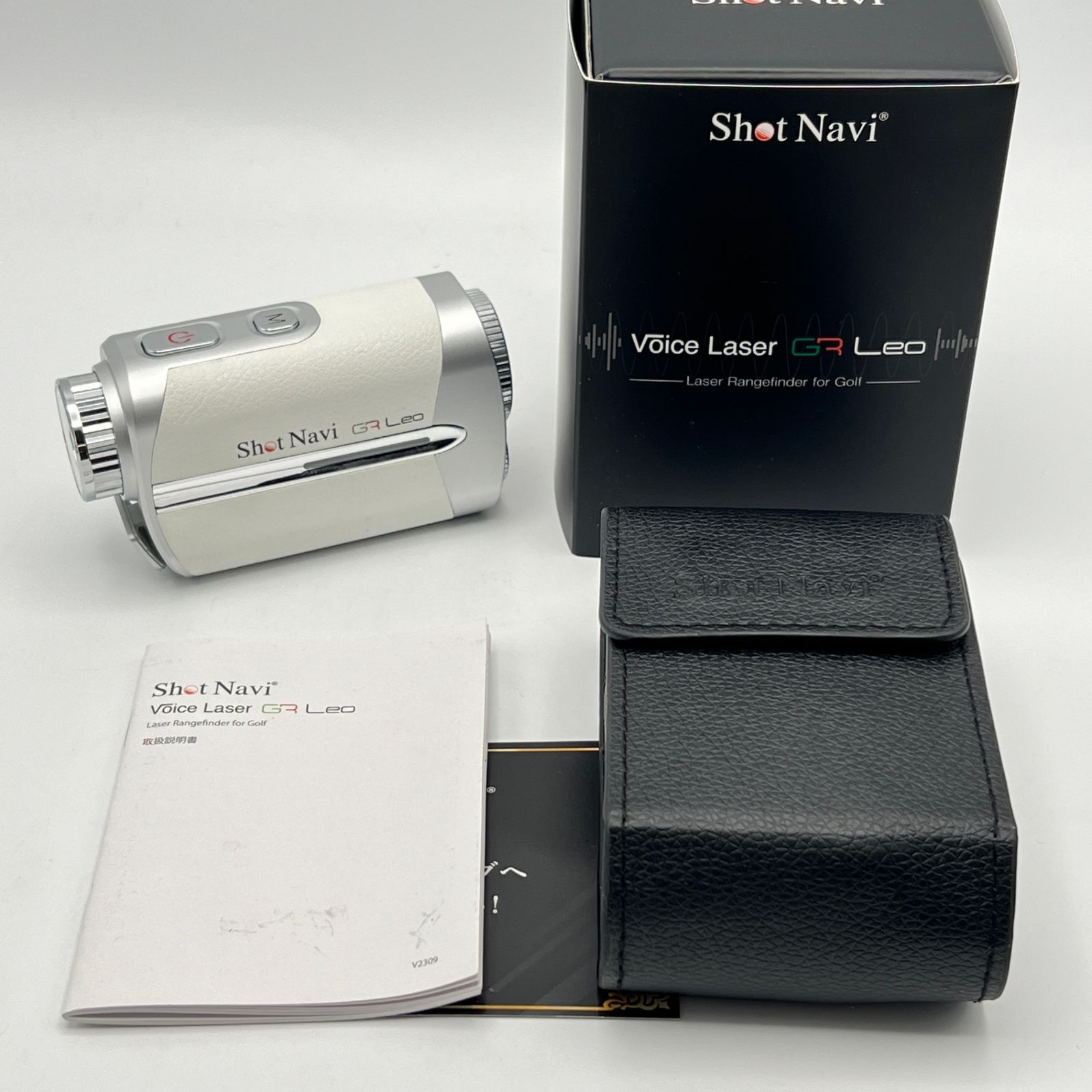【美品】ShotNavi VoiceLaser GR Leo ホワイト 距離測定器 ショットナビ 本体