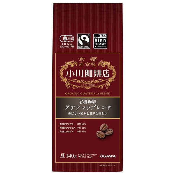 小川珈琲 有機珈琲 グアテマラブレンド 豆 140g×25箱入｜ 嗜好品 コーヒー類 グアテマラ