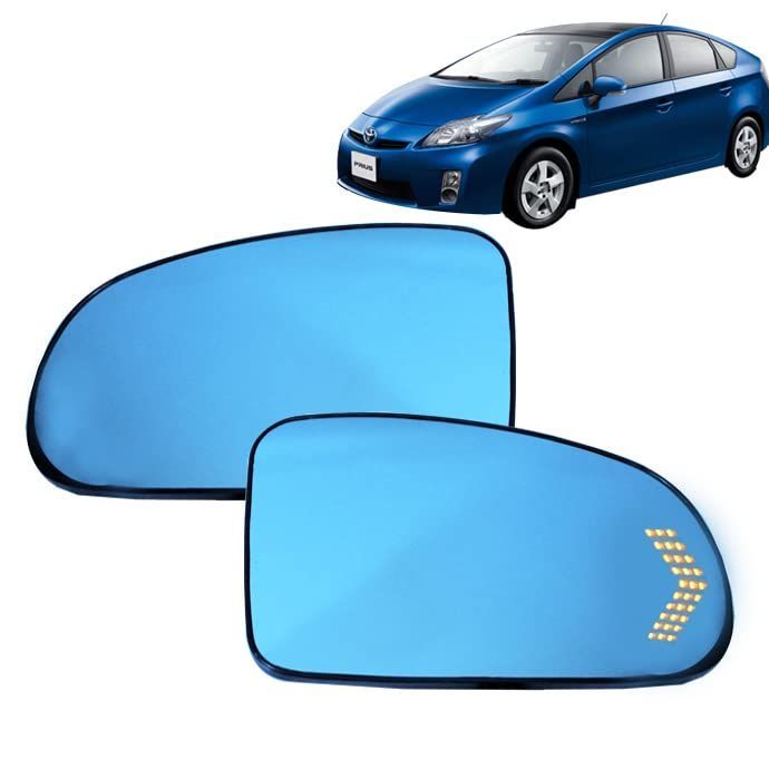 30系 プリウス 純正ミラー交換タイプ LEDシーケンシャルウインカー ドアミラー ブルーミラーレンズ（ミラーヒーター内蔵）