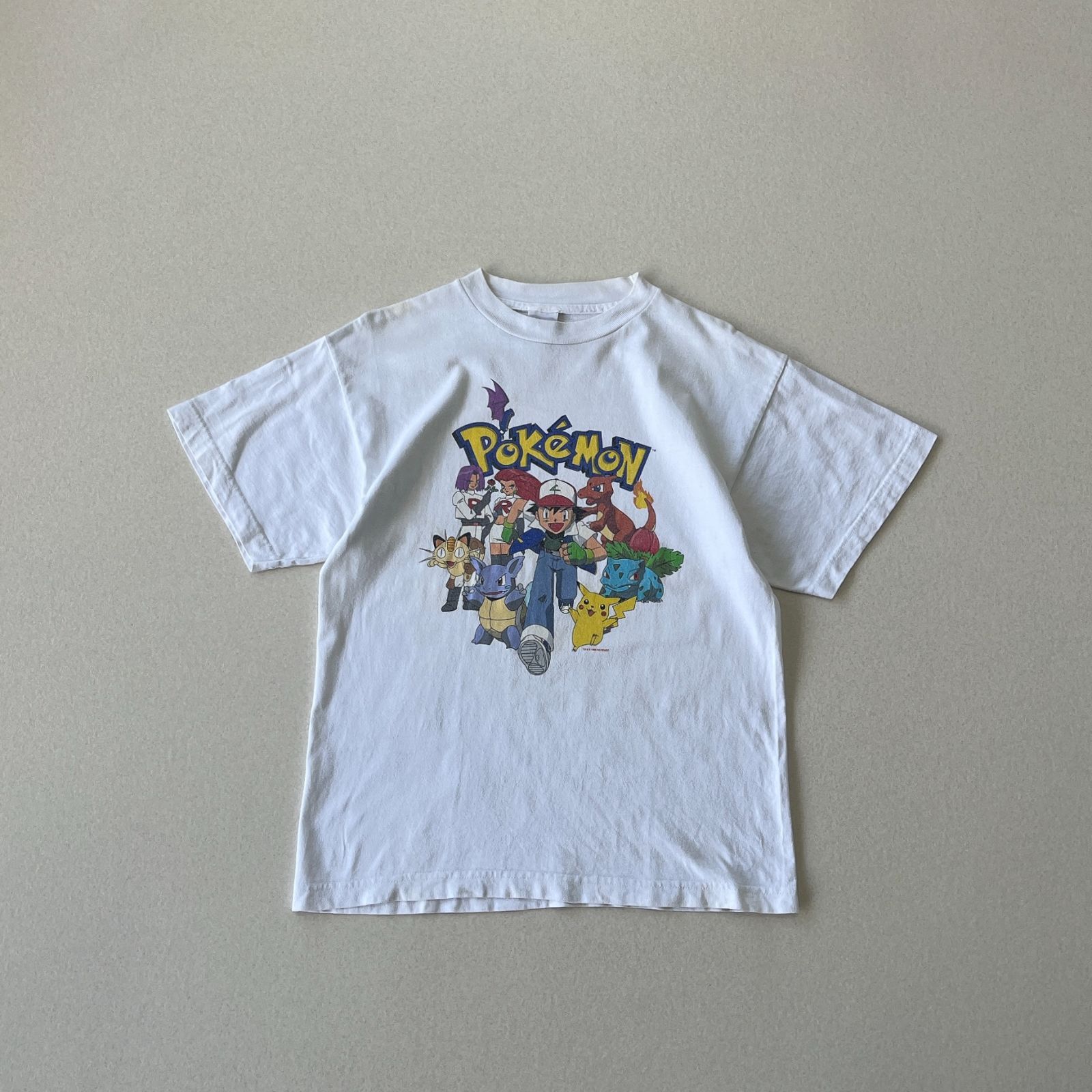 BEVT 【激レア】90s ポケモン サトシ ピカチュウ Tシャツ アニメ T 