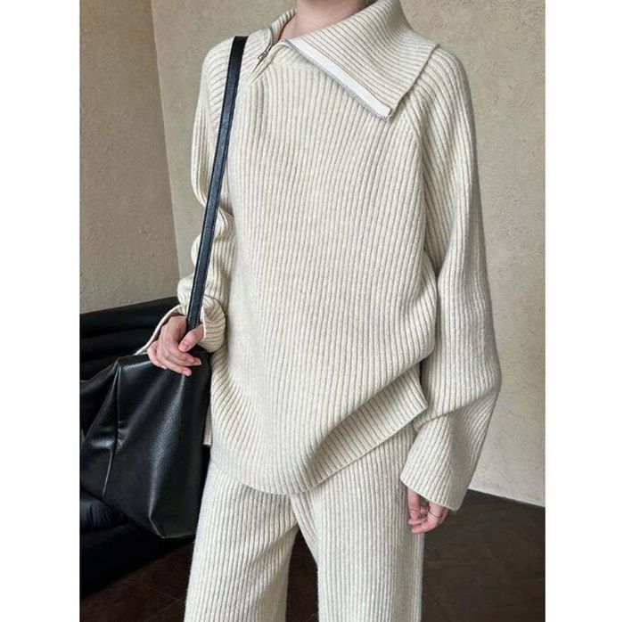 ニットパンツ レディース