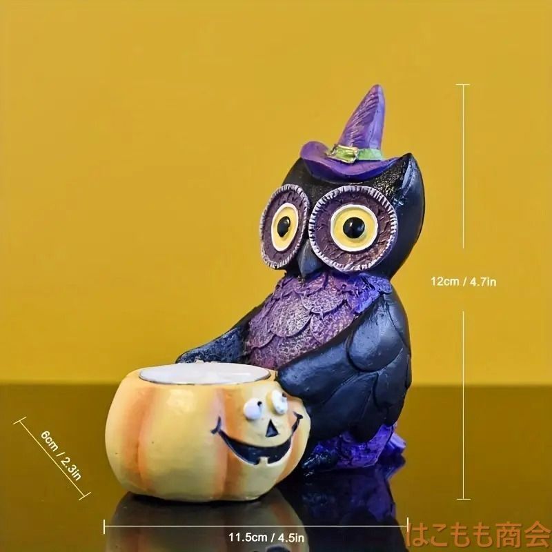 ビンテージ 雰囲気があり、かっこ良すぎるフクロウのキャンドル