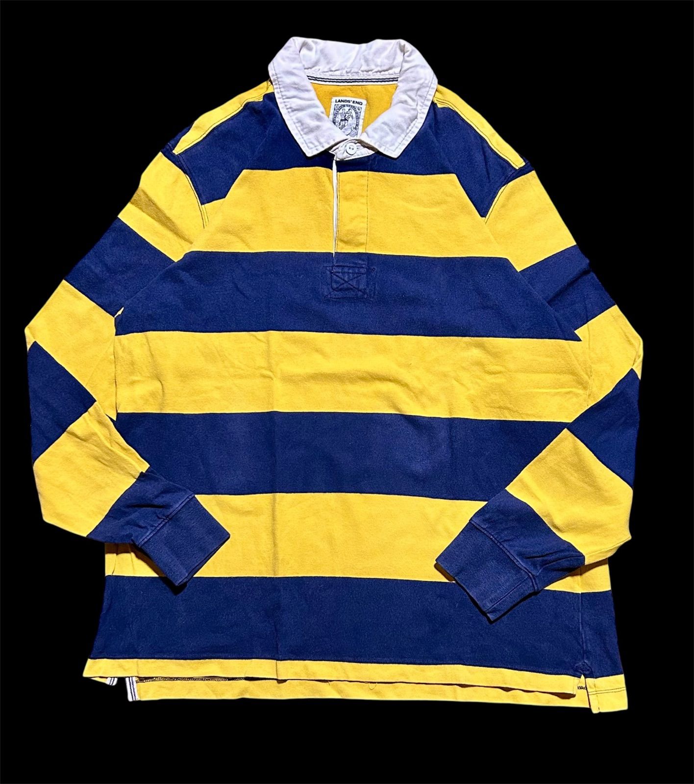 LANDS’END ラガーシャツ XL ラグビーシャツ 長袖 ポロシャツ 楽天市場】LANDS'END ランズエンド 長袖 ポロシャツ Polo Shirt