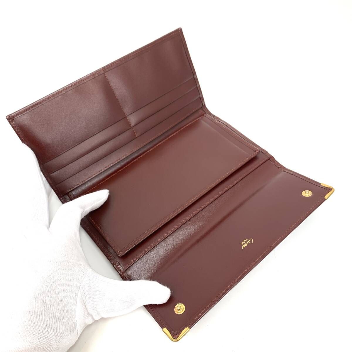 D0789 美品！ 格安！ Cartier カルティエ マストライン がま口 W