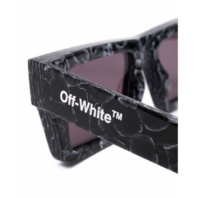 限定１個！新品　正規品　off-white マーブルプリントスクエアサングラス 限定1個！新品 正規品 off-white マーブルプリントスクエア