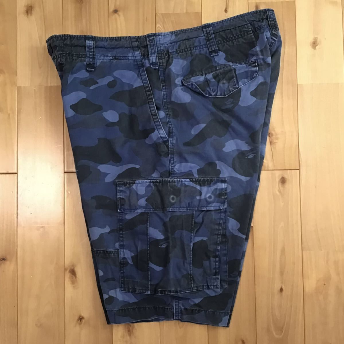 ☆初期☆ Blue camo カーゴ ハーフパンツ Mサイズ a bathing ape ☆初期☆ Blue camo カーゴ ハーフパンツ Mサイズ a bathing ape
