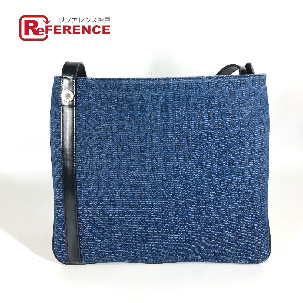 美品✨ブルガリ ショルダーバッグ ドラム ロゴマニア キャンバス レザー 11910952.jpg