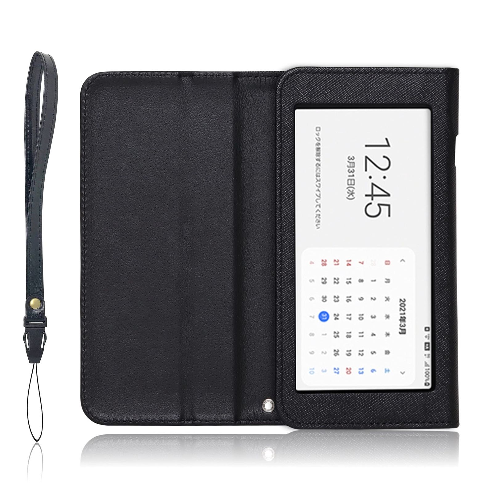 新品 LOE(ロエ) au/UQ Galaxy Mobile Wi-Fi SCR01 専用 モバイルルーター ケース 保護フィルム付き (ブラック)