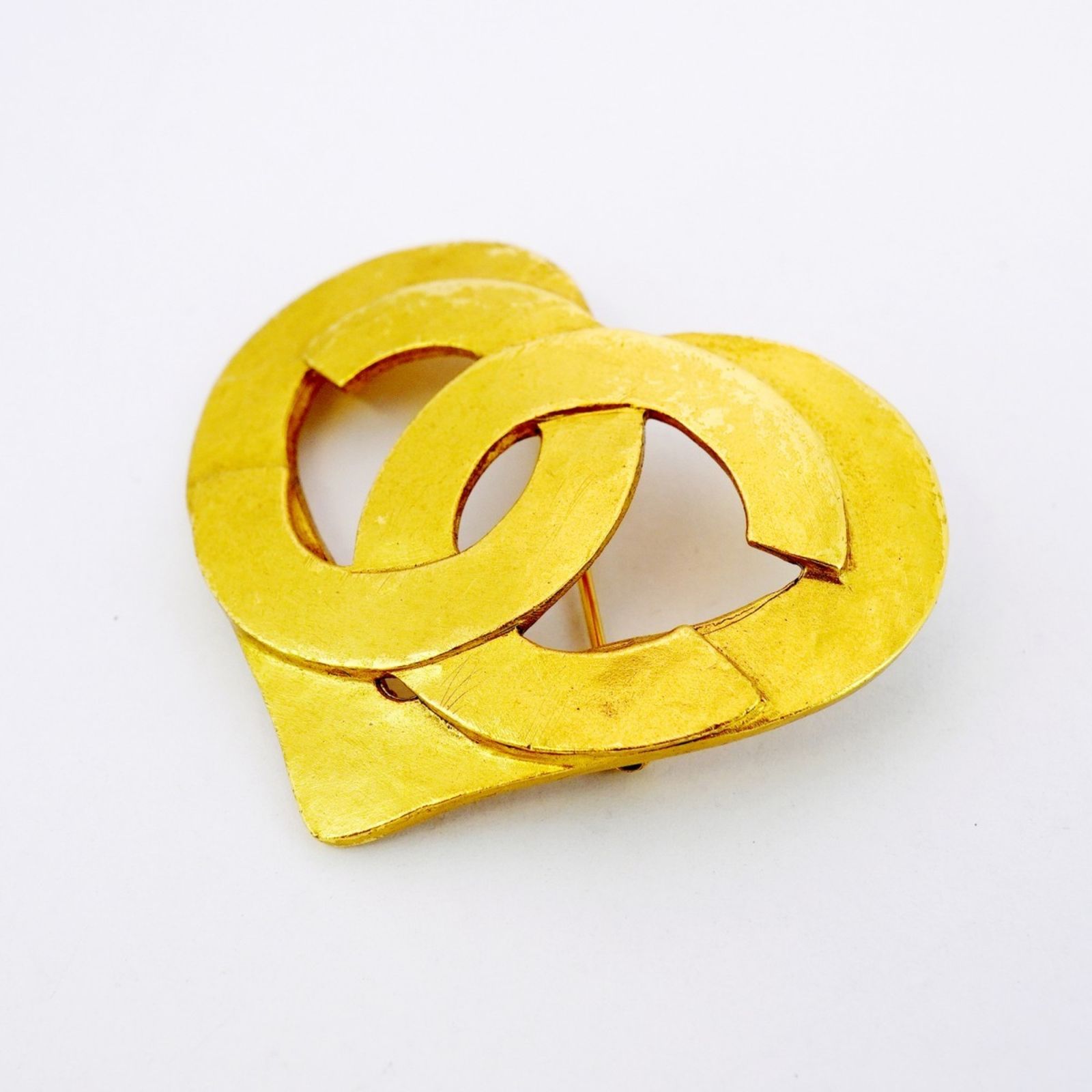 シャネル Chanel シャネル ブローチ ココマーク ハートモチーフ GPメッキ ゴールドレディース