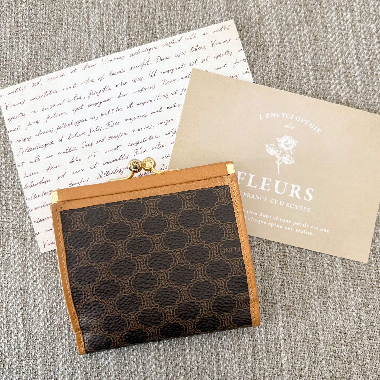 楽天市場】【未使用品】【財布】CELINE セリーヌ マカダム柄 三