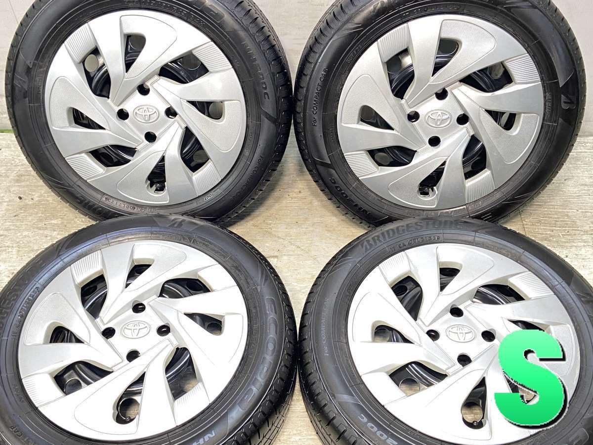 185|60R15 ブリヂストン エコピア NH200c トヨタ純正 G4 15x5.5 45 100-4穴 タイヤ サマータイヤ ホイールセット 4本セット s15250421019