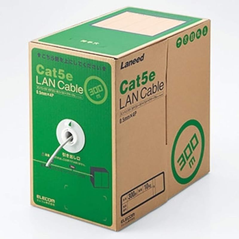 エレコム LANケーブル 300m 自作用 RoHS指令対応 CAT5e ライトグレー LD-CT2/LG300/RS 0