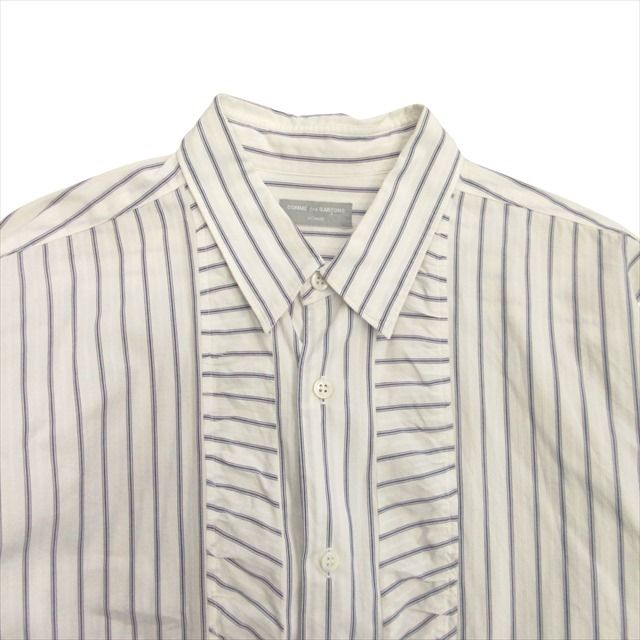 98aw コムデギャルソンオム COMME des GARCONS HOMME フロントタック ドレス シャツ カットソー ストライプ 90's 田中啓一  田中オム 田中期 オールド ヴィンテージ ビンテージ アーカイブ 白 ホワイト メンズ - メルカリ