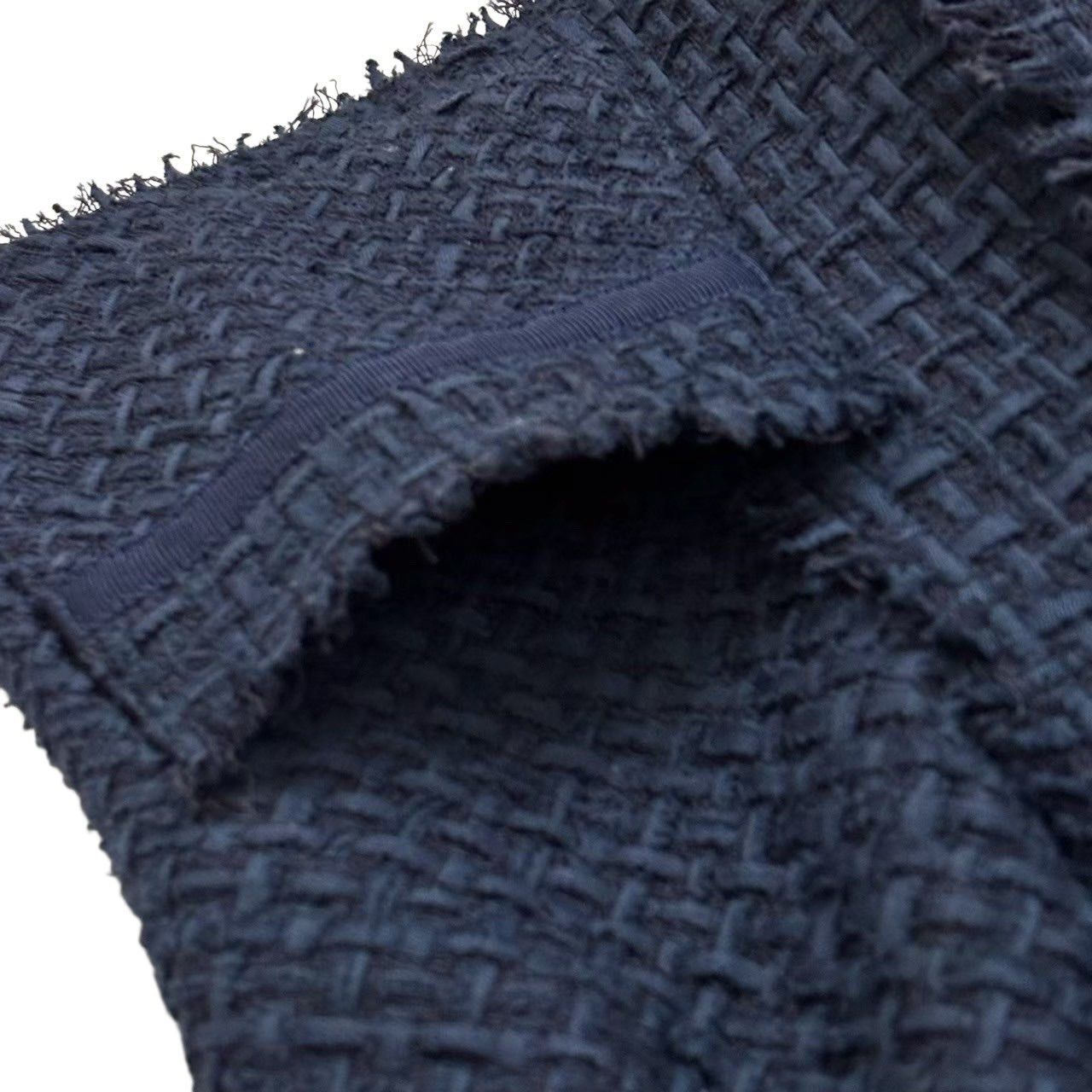 Rene ルネ ノーカラージャケット 紺 ネイビー 工場 アウター 入園式 卒