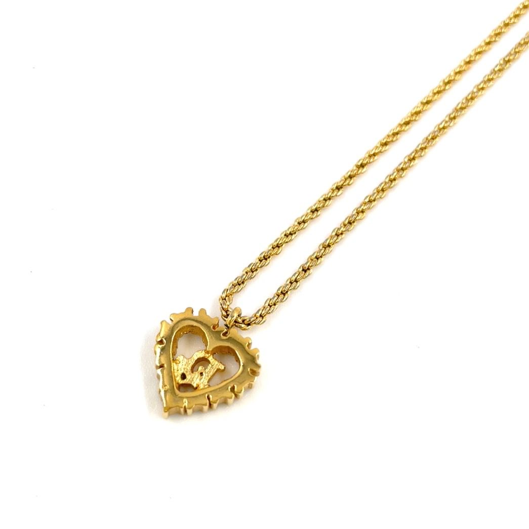 Christian Dior ロゴ GP×ラインストーン ゴールド ネックレス ゴールド NICORILABO_COM