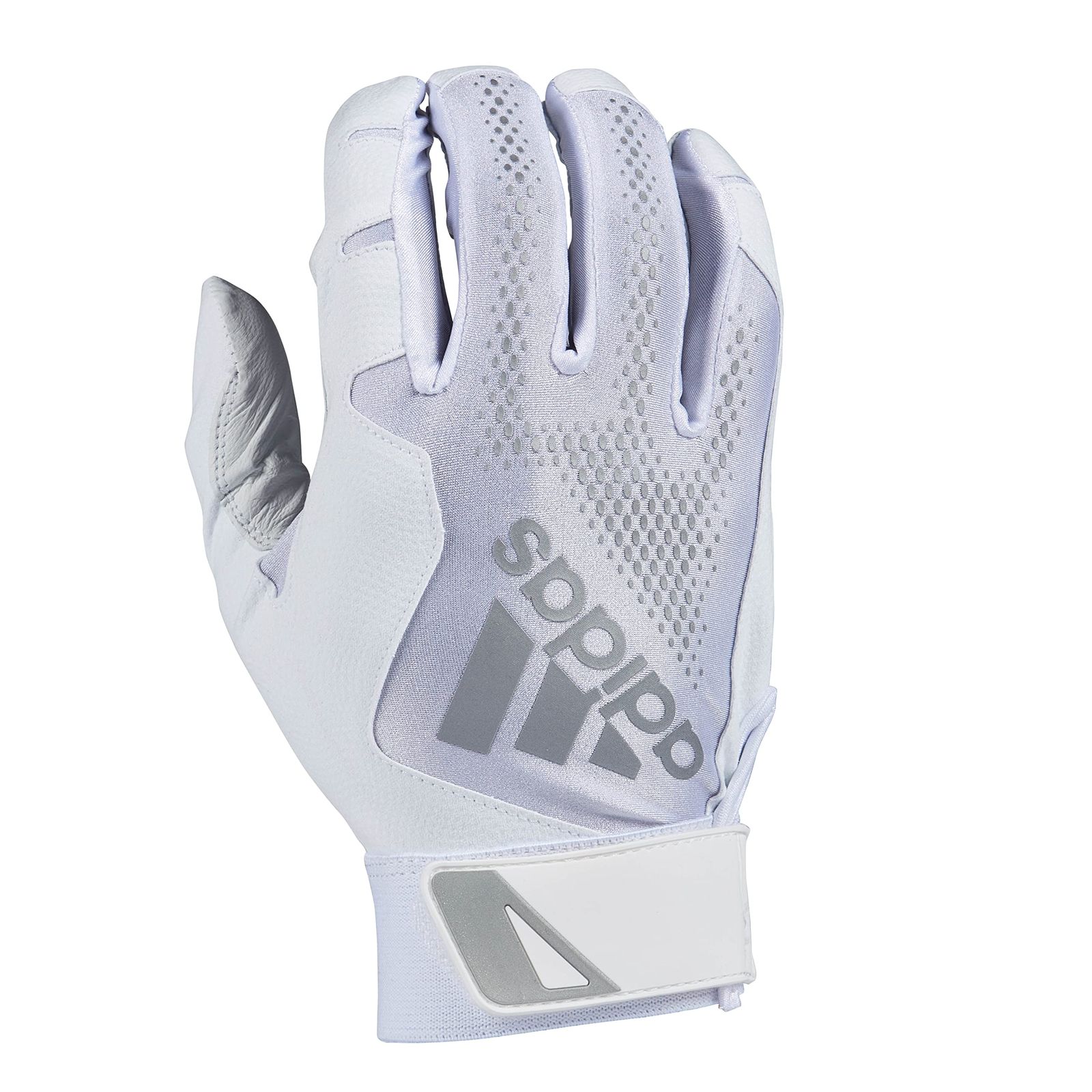 adidas Diamond King 3.0 レザーバッティンググローブ ホワイト|シルバー Mサイズ ホワイト|シルバー Medium