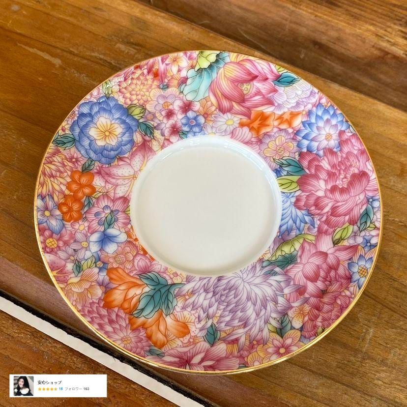 中国茶器 景徳鎮 陶磁器 琺瑯彩万花馬蹄三才蓋碗 茶碗 煎茶器 新品未使用 中国茶器 景徳鎮 陶磁器 琺瑯彩万花馬蹄三才蓋碗 茶碗 煎茶器