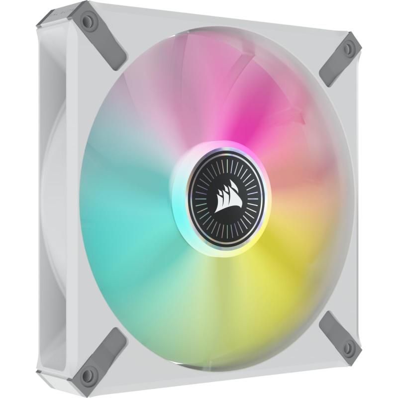 CORSAIR ML140 RGB ELITE ホワイト AirGuide 付き 140mm 磁気浮上式 RGB ファン 2 パック Lighting Node CORE 付属 CO-9050115