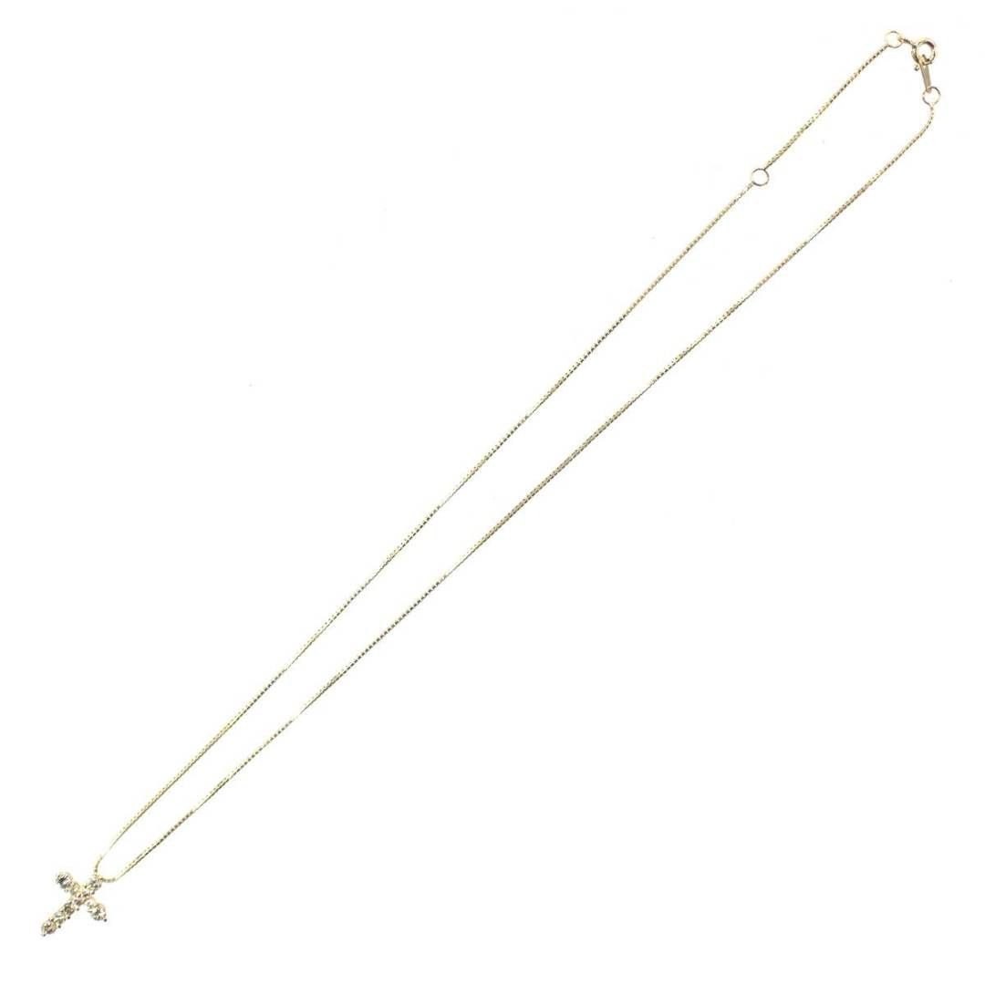 K18 18金 ゴールド クロス 十字架 ブラウンカラー ダイヤ ペンダント ネックレス 42cm 0.50ct 3.3g KA 磨き仕上げ品 Aランク  - メルカリ
