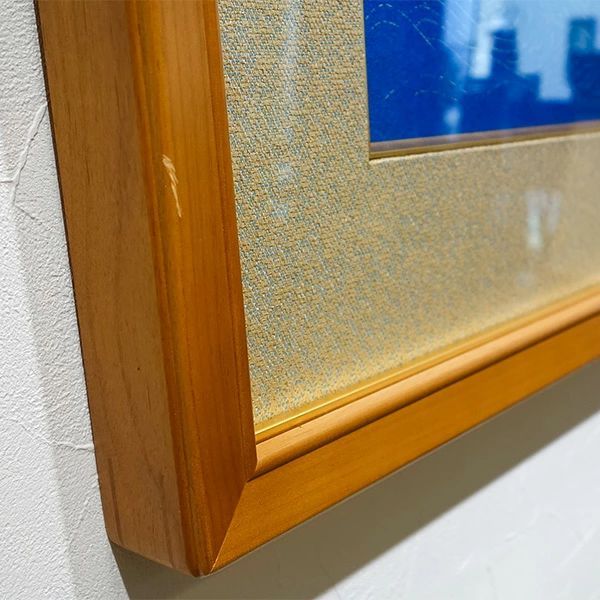 工芸画 平山郁夫「遣唐船」 額付き 絹ちりめん 染色絵 装飾画 タ