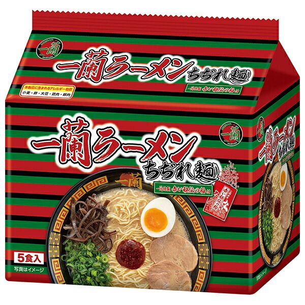 一蘭 一蘭ラーメン ちぢれ麺 5食パック 665g ×6袋入｜ インスタント麺 袋麺 即席 中華めん