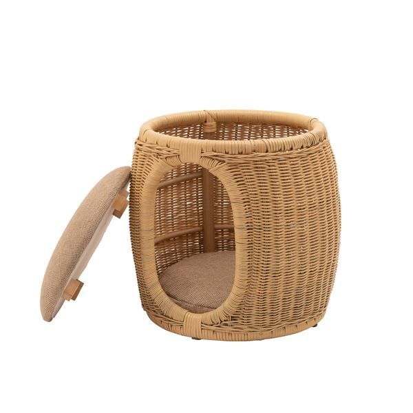 ペットスツール 約直径39×高さ43cm ナチュラル 木製 完成品 ペット用品 愛犬 愛猫 プレゼント 贈り物 ギフト STEELWINDOWSANDDOORS_COM