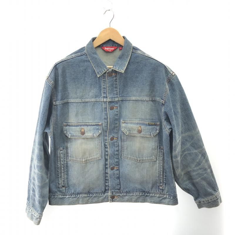中古】24AW WEEK1 Supreme Distressed Selvedge Trucker Jacket