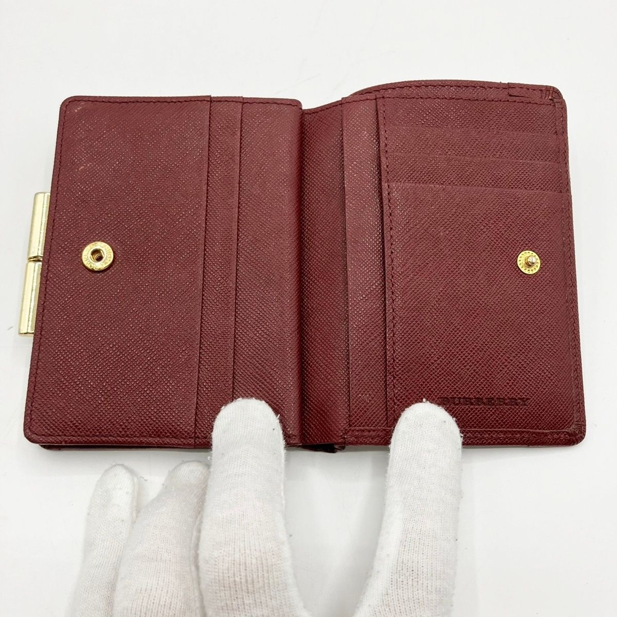 【未使用・美品】BURBERRYバーバリー二折財布　チェックキャンバス地　がま口 楽天市場】【財布】BURBERRY バーバリー 2つ折財布 ノバチェック ガマ