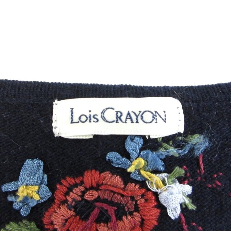ロイスクレヨンLIFE WITH FLOWERS 多色ニットカーディガン ロイス