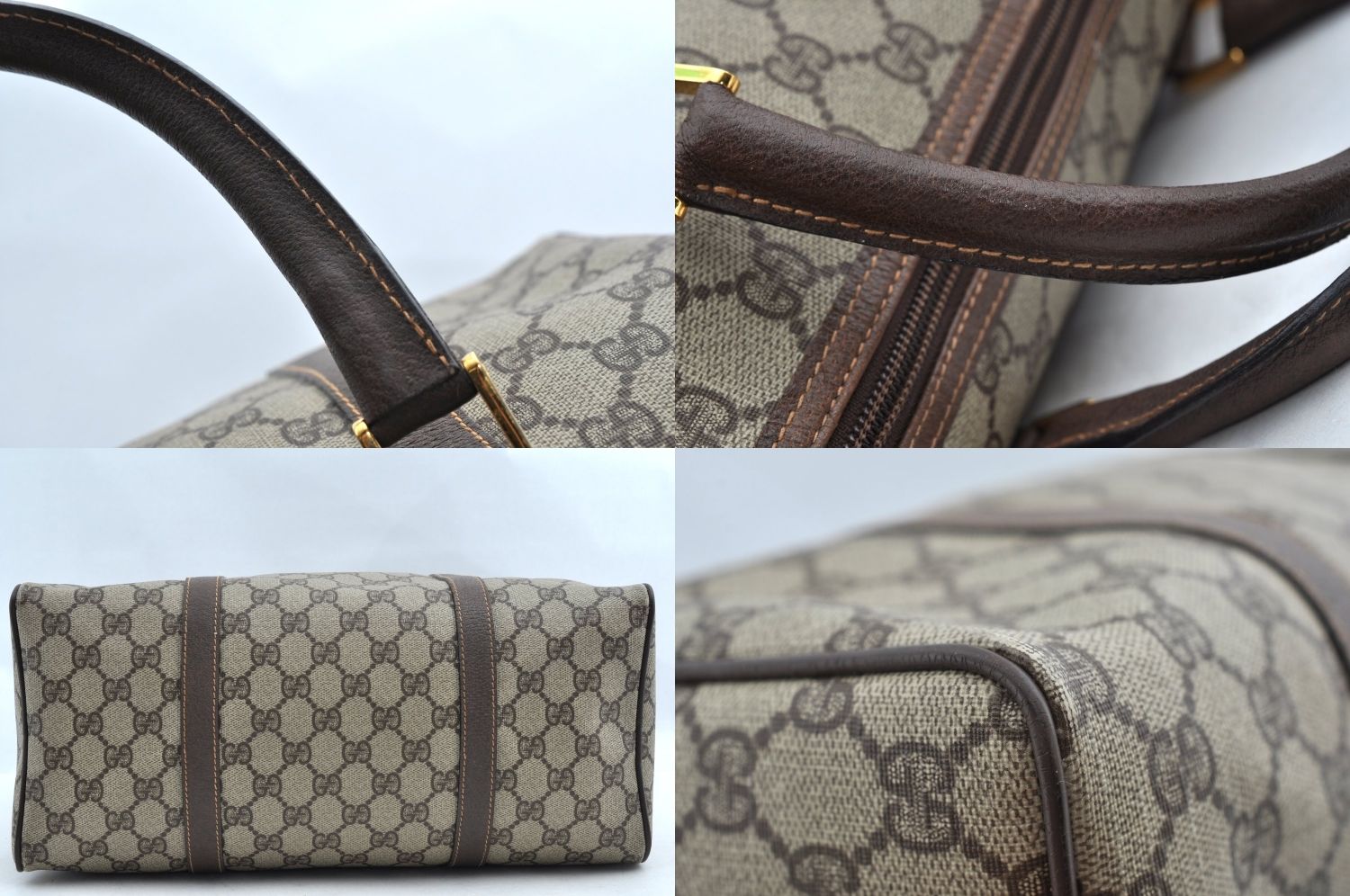 GUCCI グッチ ボストンハンドバッグ GGピーブイシー レザー ブラウン L2770 DECORATOM_COM_BR