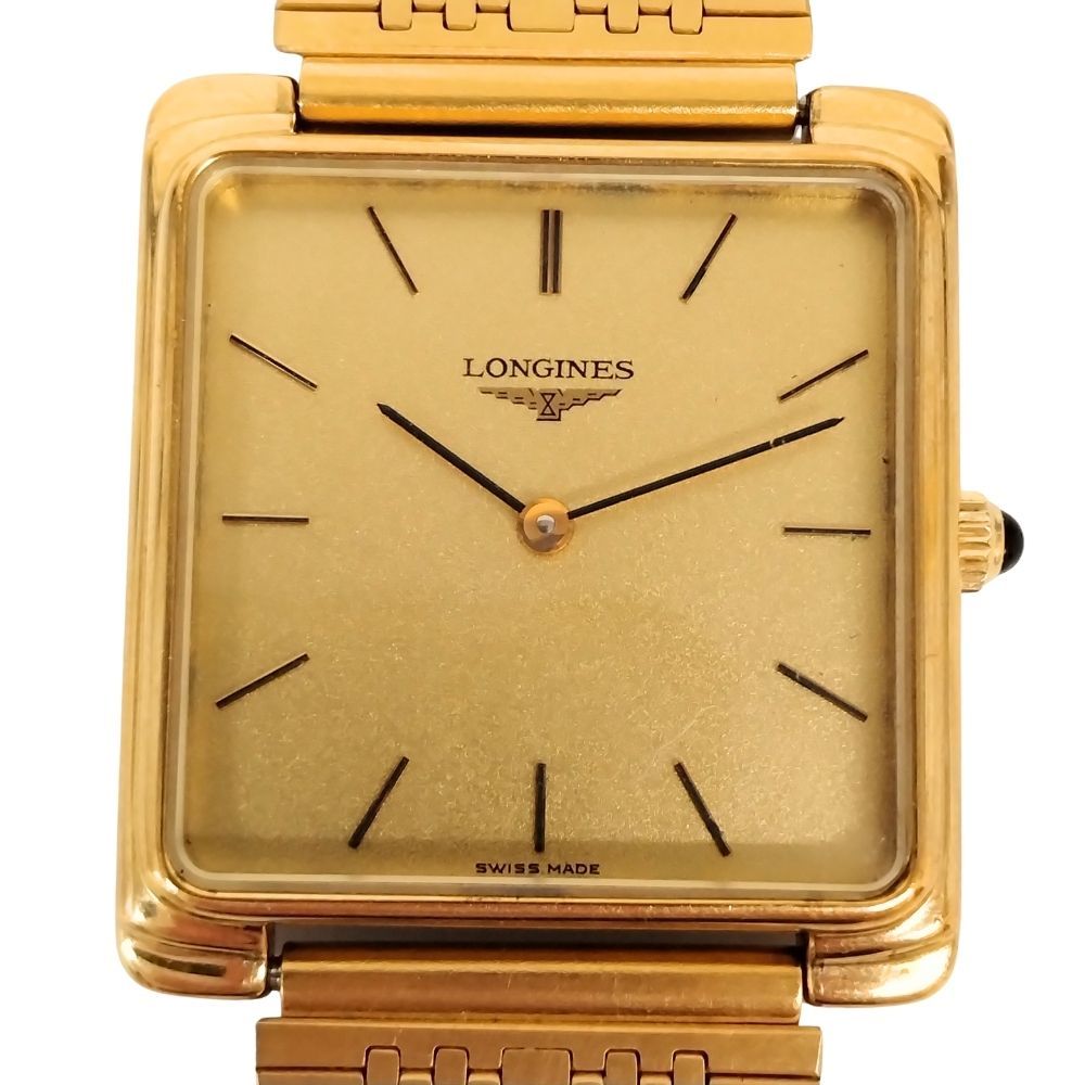 祝開店！大放出セール開催中 LONGINES ロンジン 正規品 ゴールド 腕時計 手巻き スクエア 時計