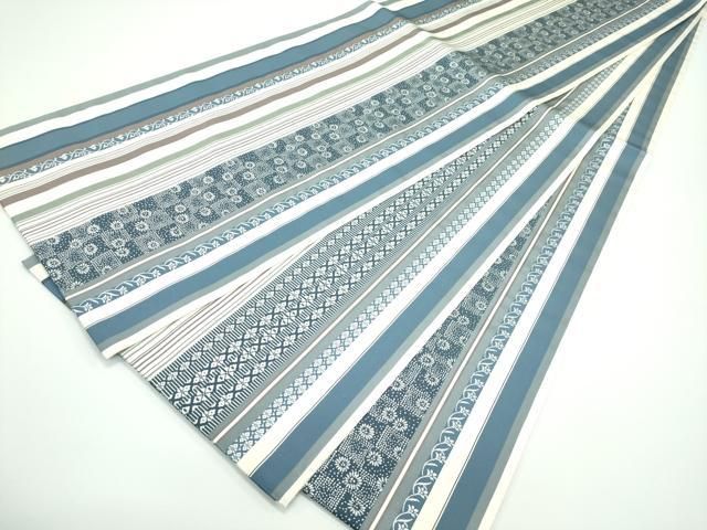 平和屋本店□極上 本場筑前博多織 両面 全通柄袋帯 草花間道 逸品