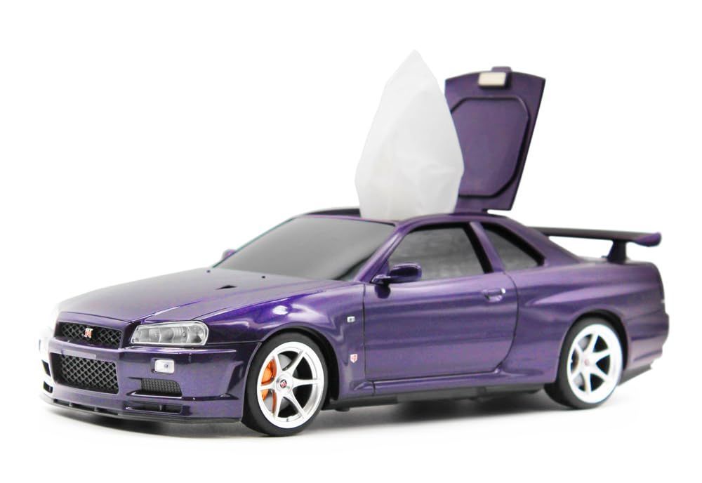 ウェットティッシュケース スカイライン GT-R BNR34 パープル