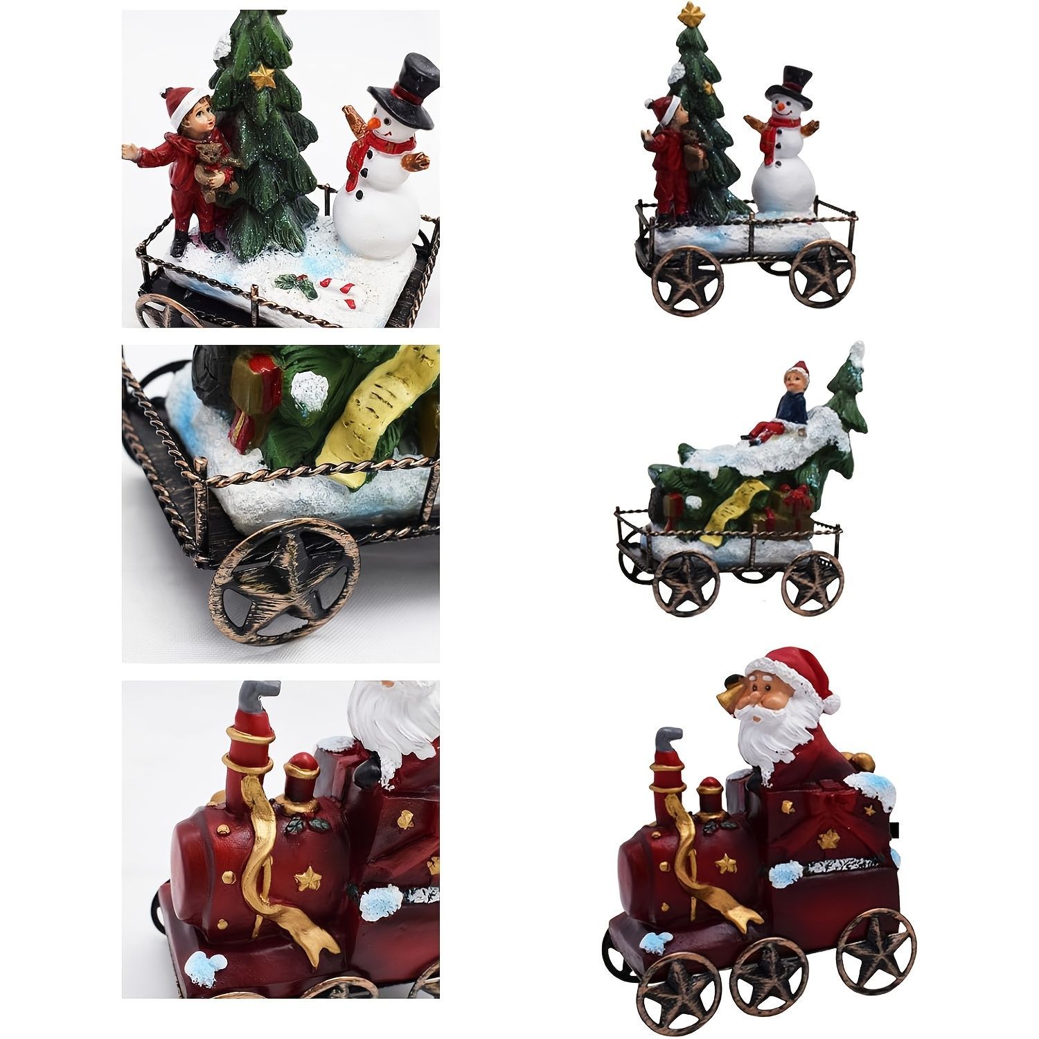 クリスマスオブジェ 置物 列車に乗っているサンタクロース サンタさん