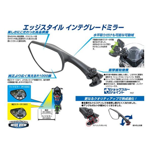 TANAX タナックス カウリングミラーリブラ3R NC-005R 2569845 BRIGHTFACE_UK