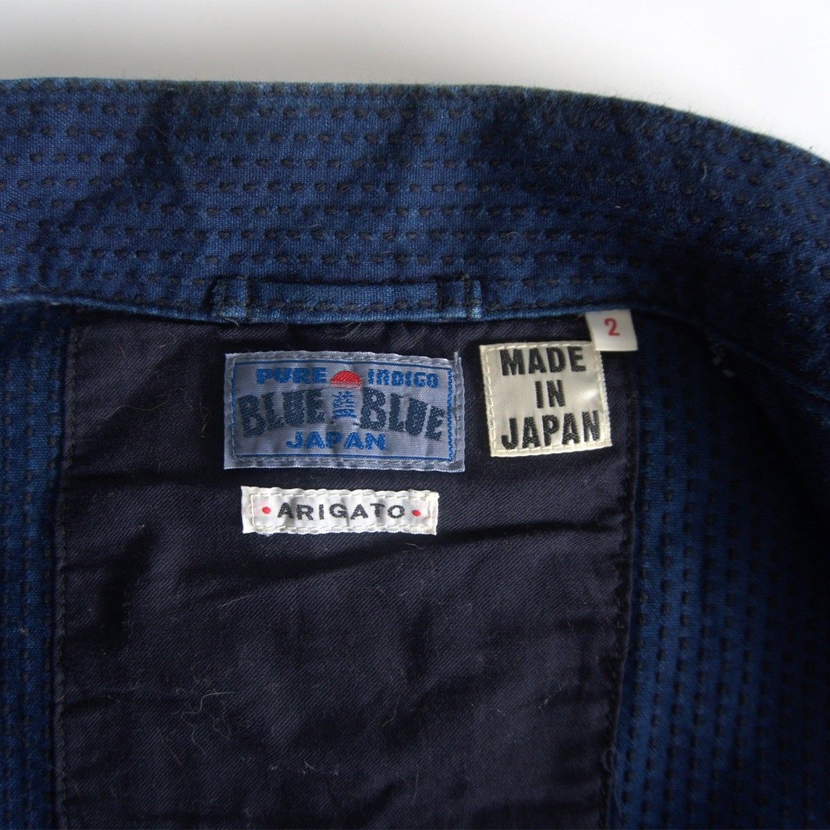 美品】 BLUE BLUE JAPAN 【刺し子 羽織り コート】 2 インディゴ