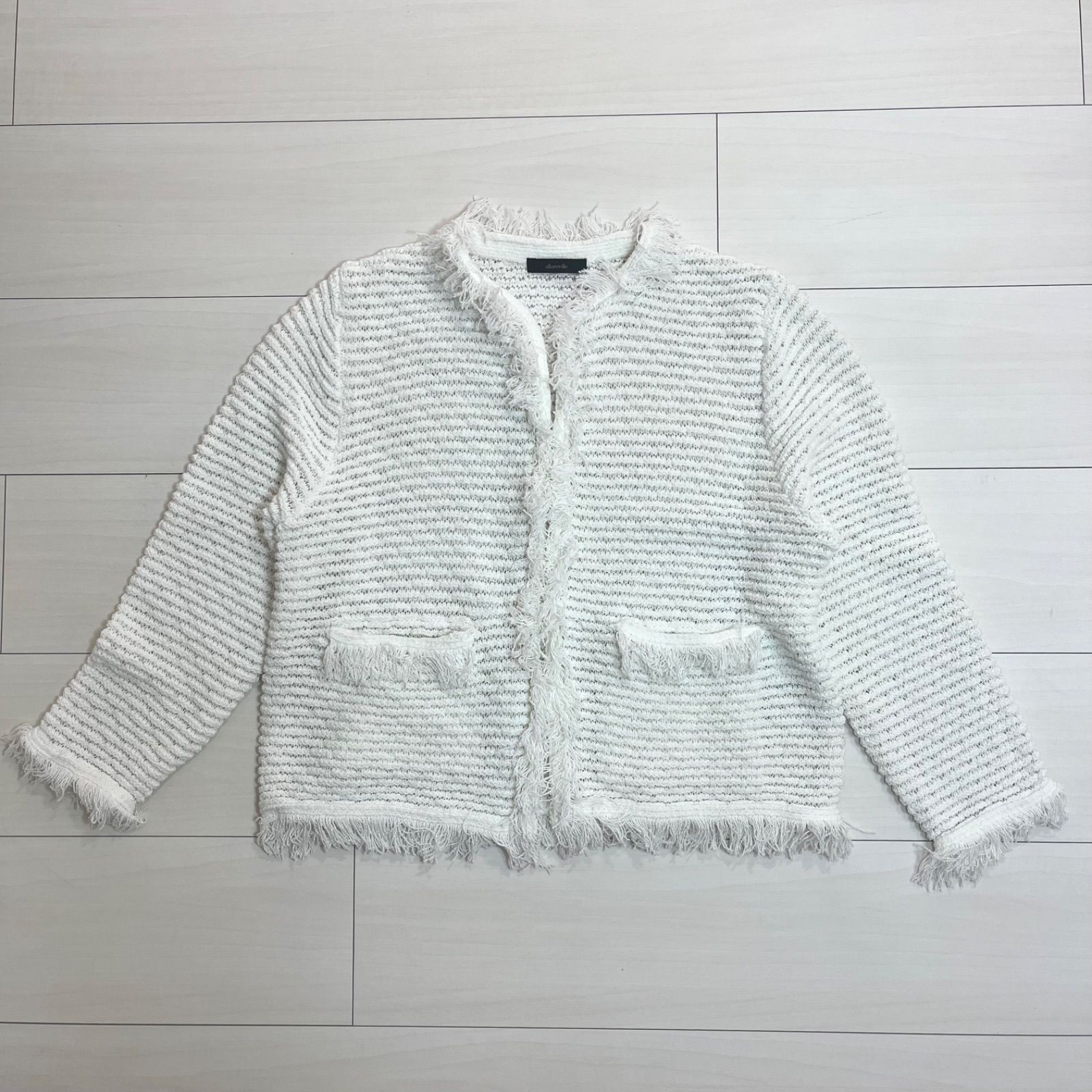未使用 25ss ミックスツイードニットジャケット アルアバイル