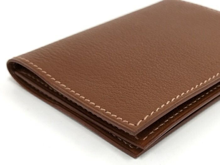 HERMES クルネゼー ブラウン カードケース 箱付き HERMES エルメス